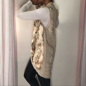 Love Token Wool and Rabbit Fur Vest
